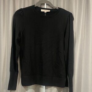 LOFT Women's Elegant Black Long Sleeve Top